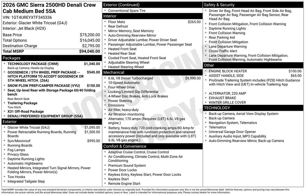 New 2026 GMC Sierra 2500 HD Denali Truck