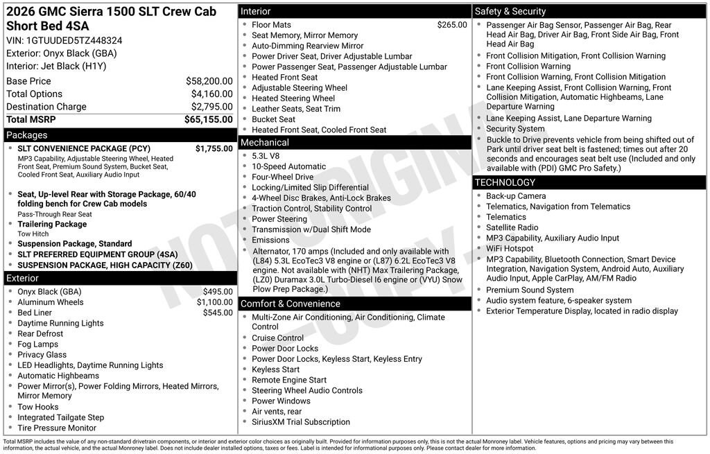 New 2026 GMC Sierra 1500 SLT Truck