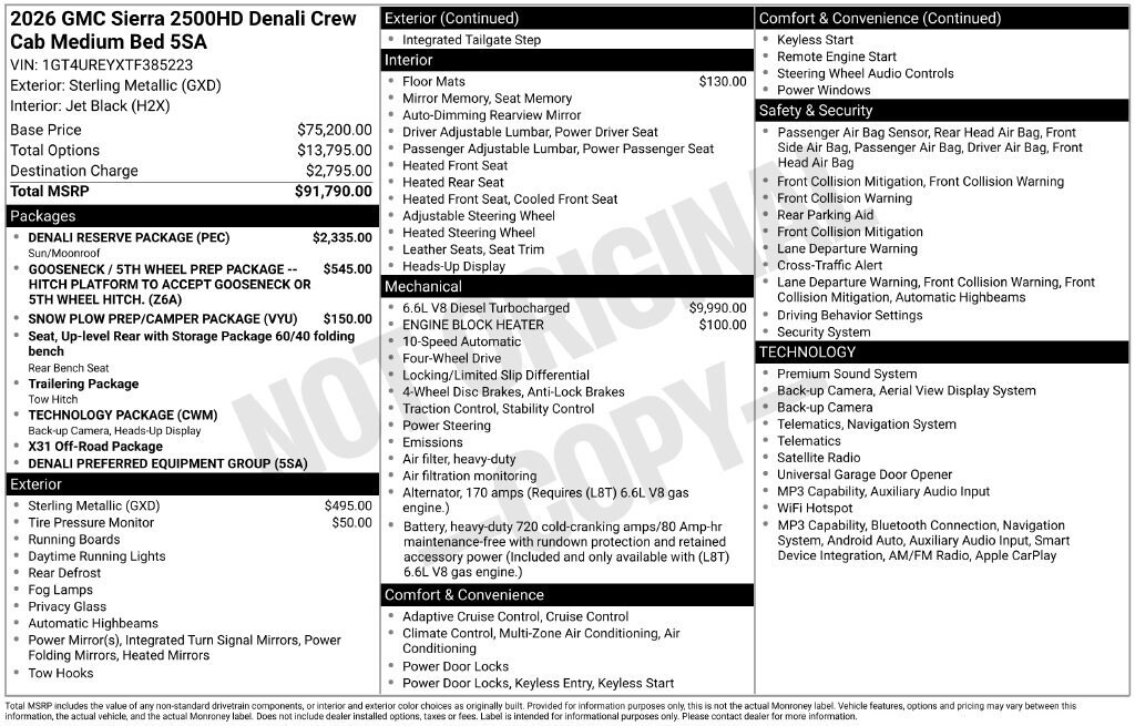 New 2026 GMC Sierra 2500 HD Denali Truck