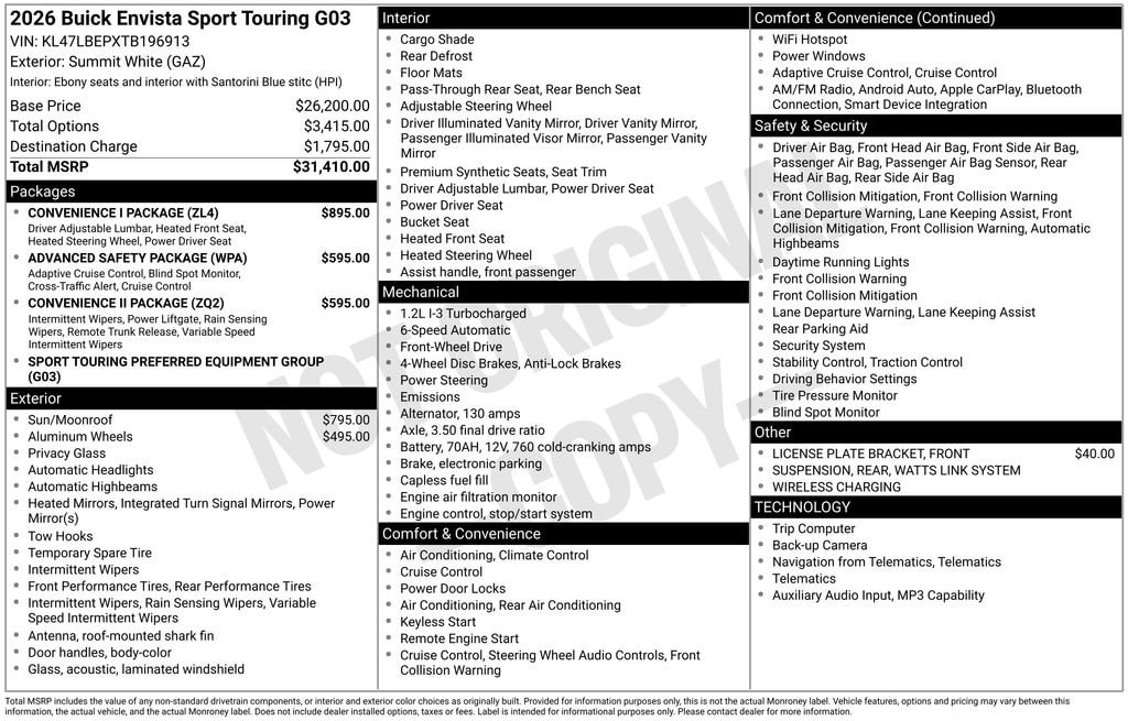 2026 Buick Envista Sport Touring's photo