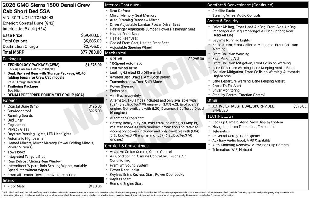 New 2026 GMC Sierra 1500 Denali Truck