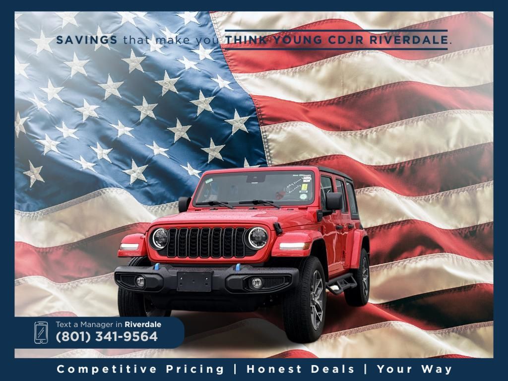 Used 2024 Jeep Wrangler 4xe Sports S 4XE with VIN 1C4RJXN6XRW163968 for sale in Riverdale, UT