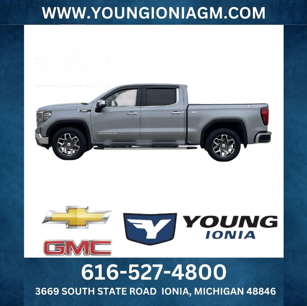 Certified 2023 GMC Sierra 1500 SLT with VIN 3GTUUDED2PG304543 for sale in Ionia, MI