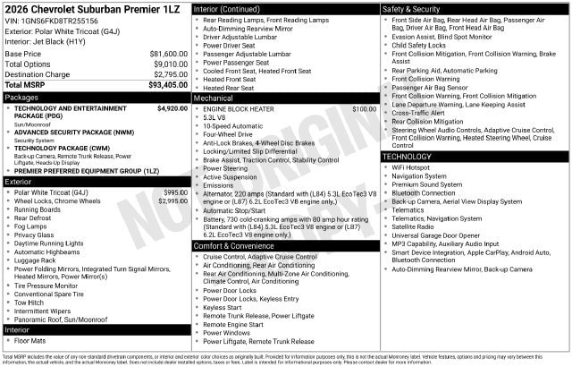 2026 Chevrolet Suburban Premier - Photo 32