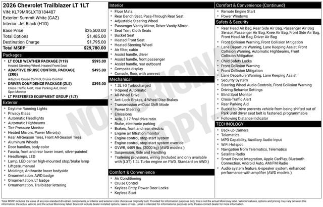 2026 Chevrolet Trailblazer LT - Photo 26