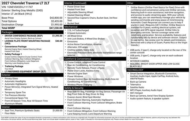 2027 Chevrolet Traverse LT - Photo 30