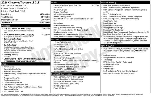 2026 Chevrolet Traverse LT - Photo 30