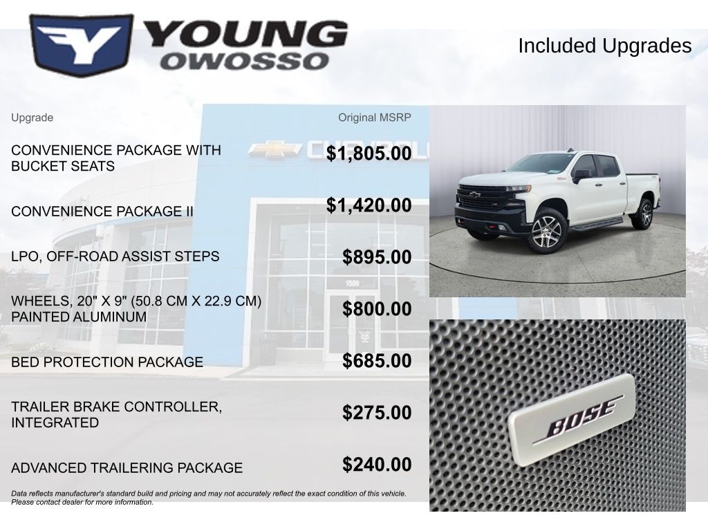 Used 2019 Chevrolet Silverado 1500 LT Trail Boss Truck Crew Cab