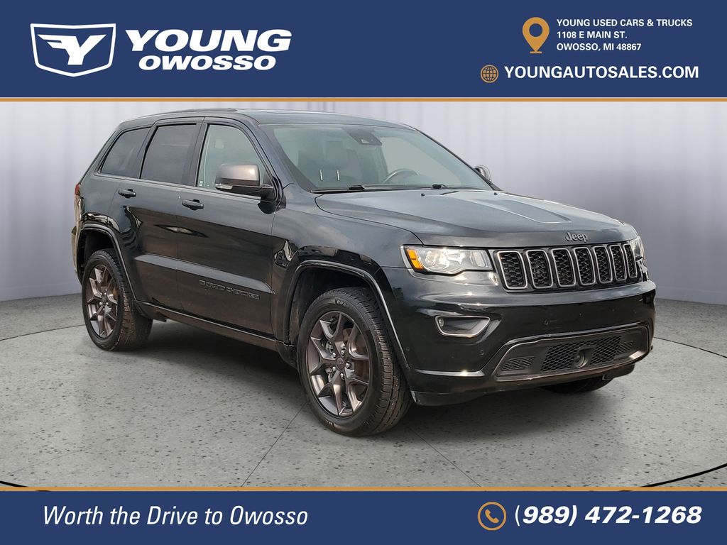 Used 2021 Jeep Grand Cherokee 80th Edition with VIN 1C4RJFBG5MC869053 for sale in Owosso, MI