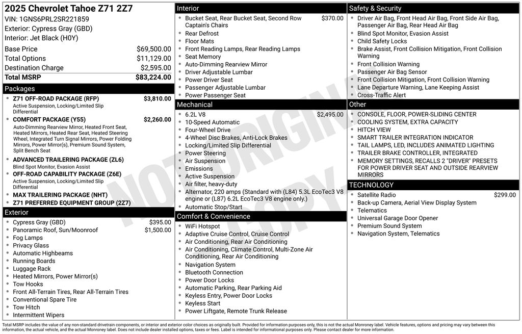 2025 Chevrolet Tahoe Z71 - Photo 13
