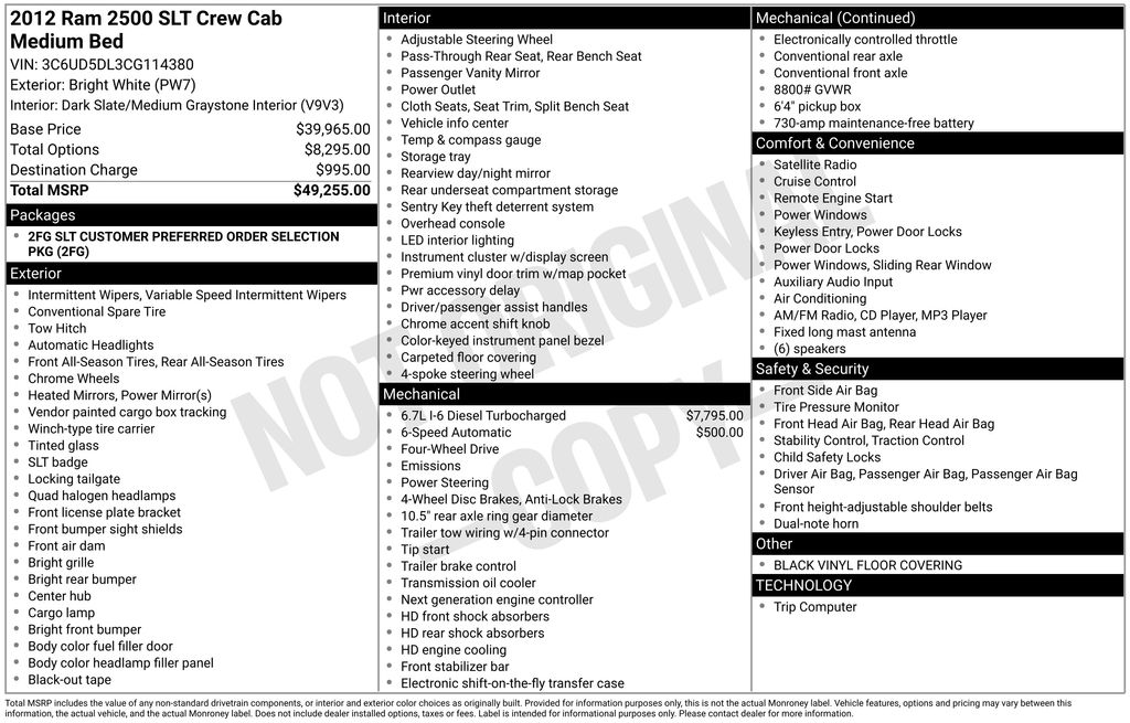 2012 RAM Ram 2500 Pickup SLT - Photo 12