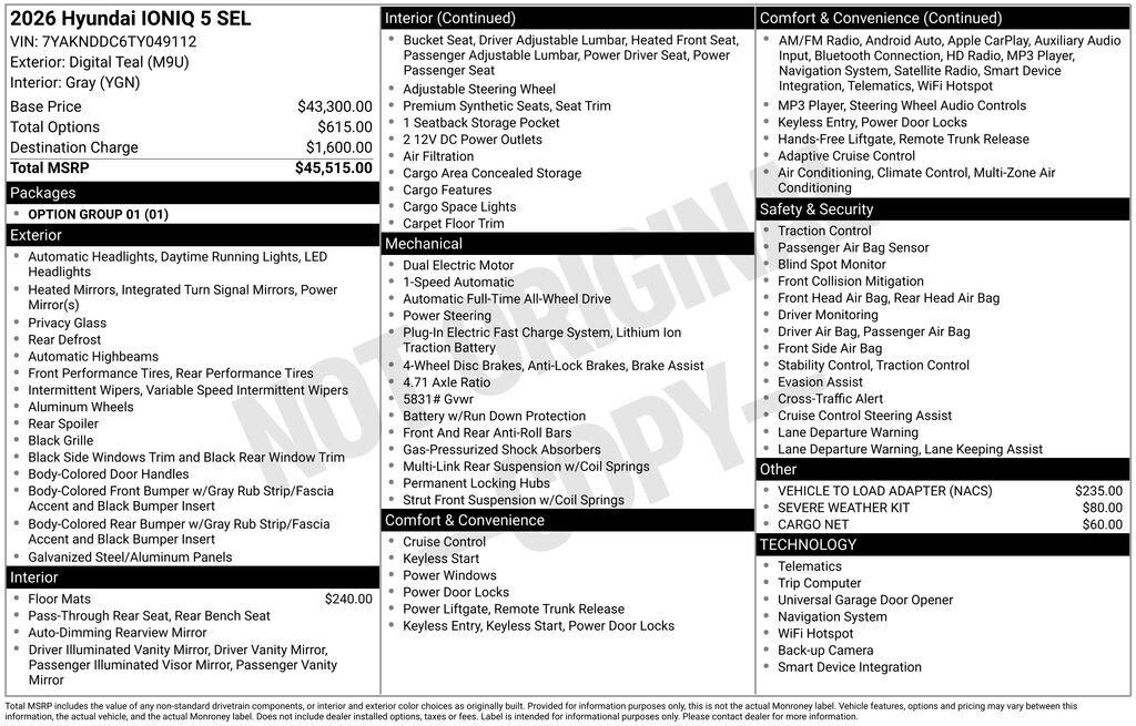 New 2026 Hyundai IONIQ 5 SEL SUV