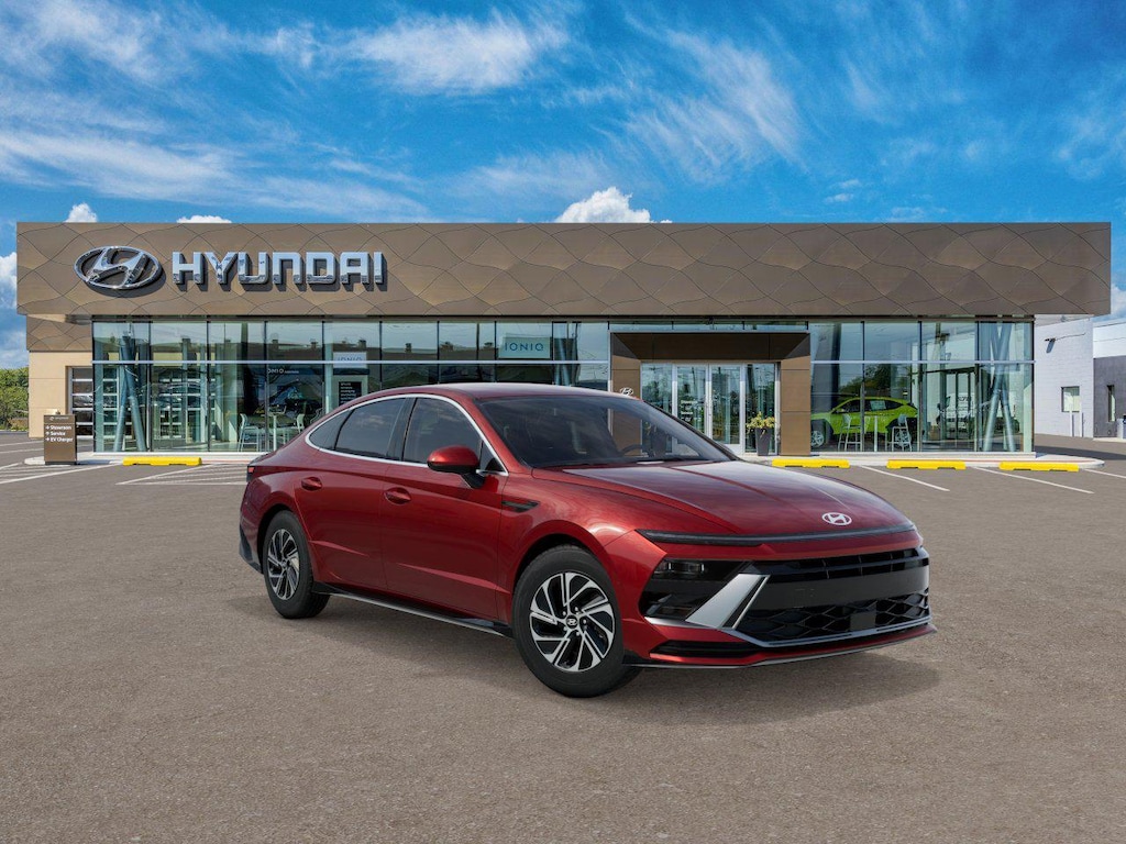 New 2026 Hyundai Sonata Hybrid Blue Sedan