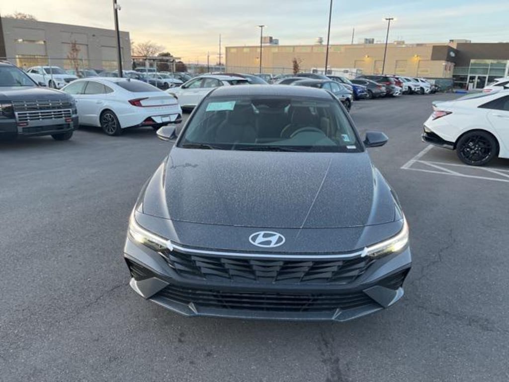 New 2026 Hyundai Elantra Hybrid Blue Sedan