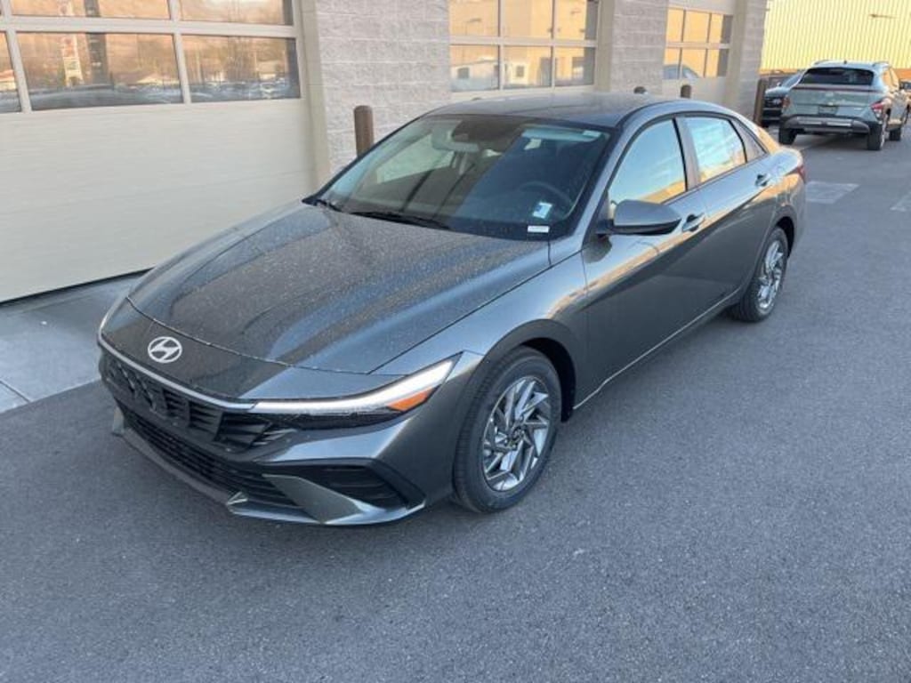 New 2026 Hyundai Elantra Hybrid Blue Sedan