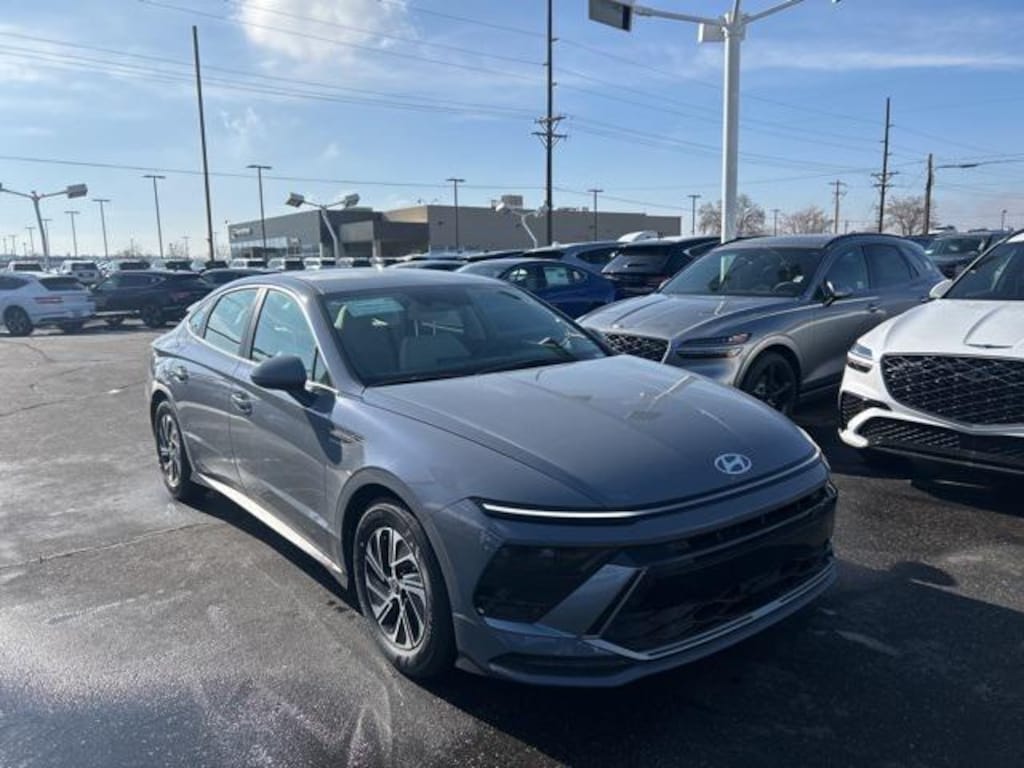 New 2026 Hyundai Sonata Hybrid Blue Sedan