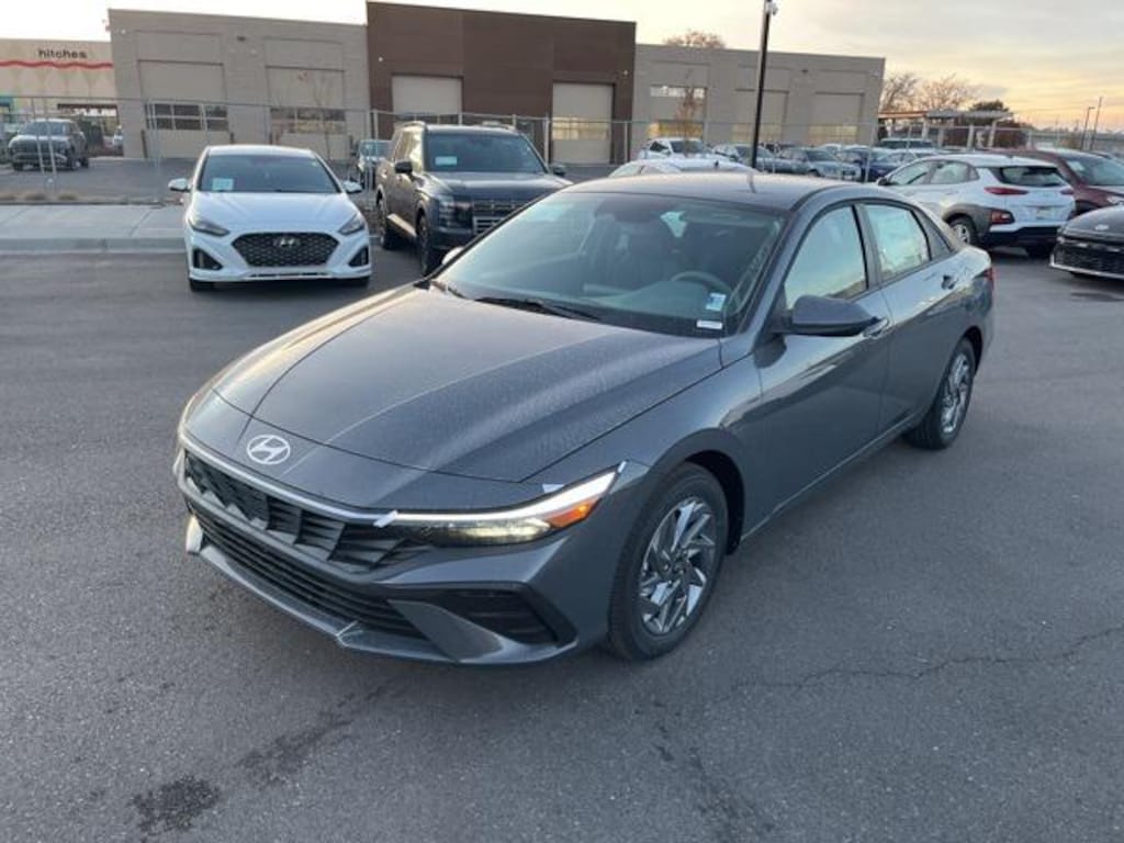New 2026 Hyundai Elantra Hybrid Blue Sedan