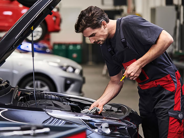 Kia vehicle serviced at Young Kia
