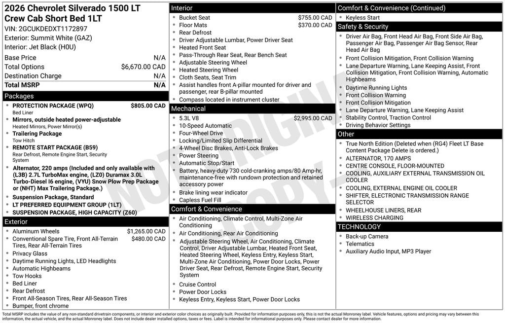 New 2026 Chevrolet Silverado 1500 LT Truck