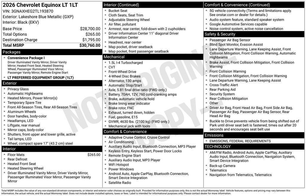 New 2026 Chevrolet Equinox LT SUV