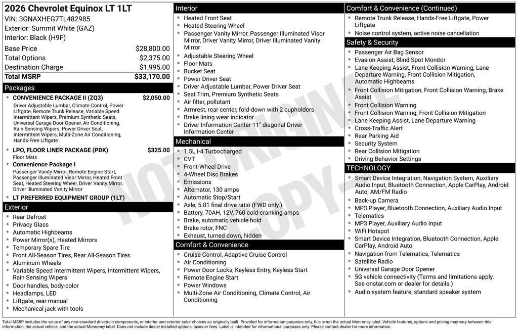 New 2026 Chevrolet Equinox LT SUV