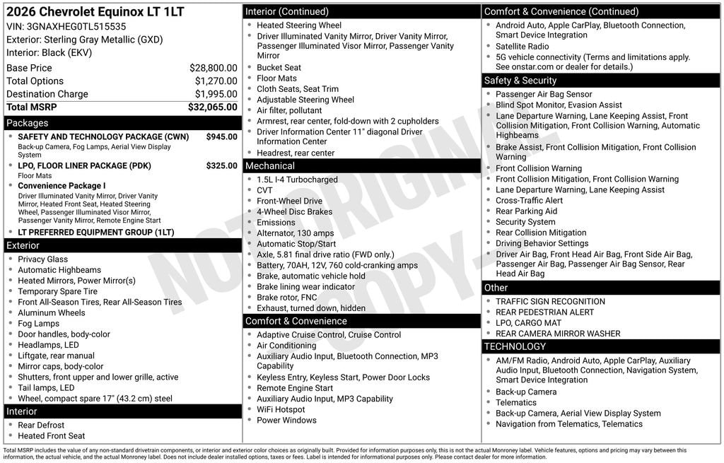 New 2026 Chevrolet Equinox LT SUV