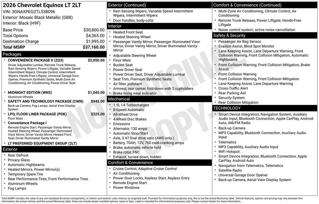 New 2026 Chevrolet Equinox LT SUV