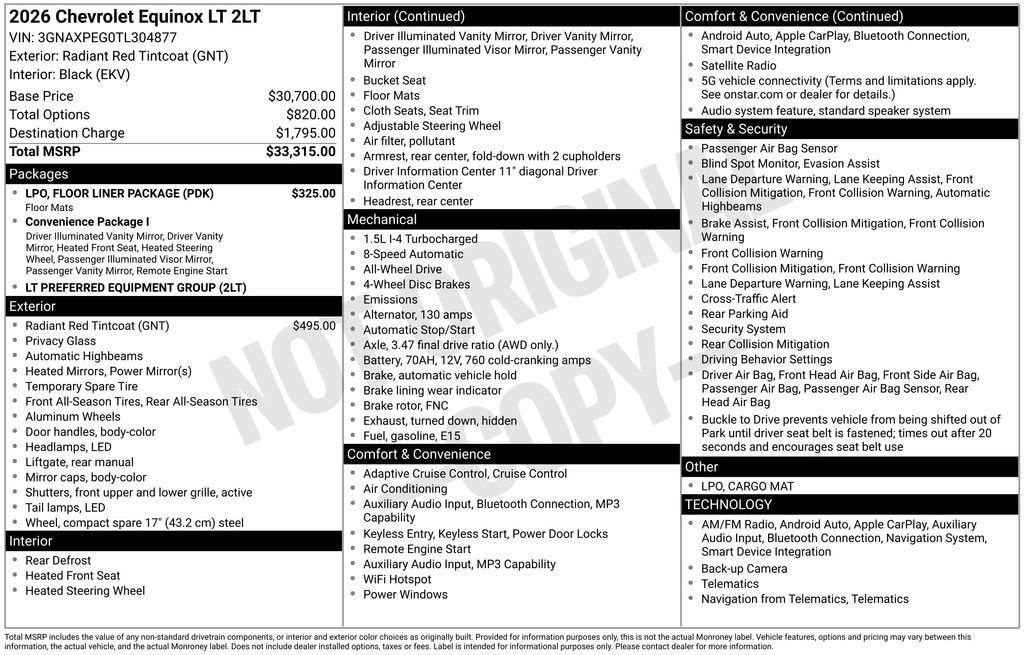 2026 Chevrolet Equinox LT
