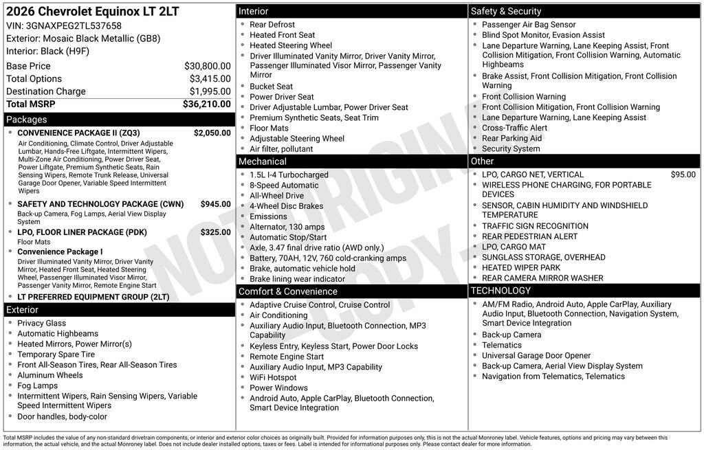 New 2026 Chevrolet Equinox LT SUV