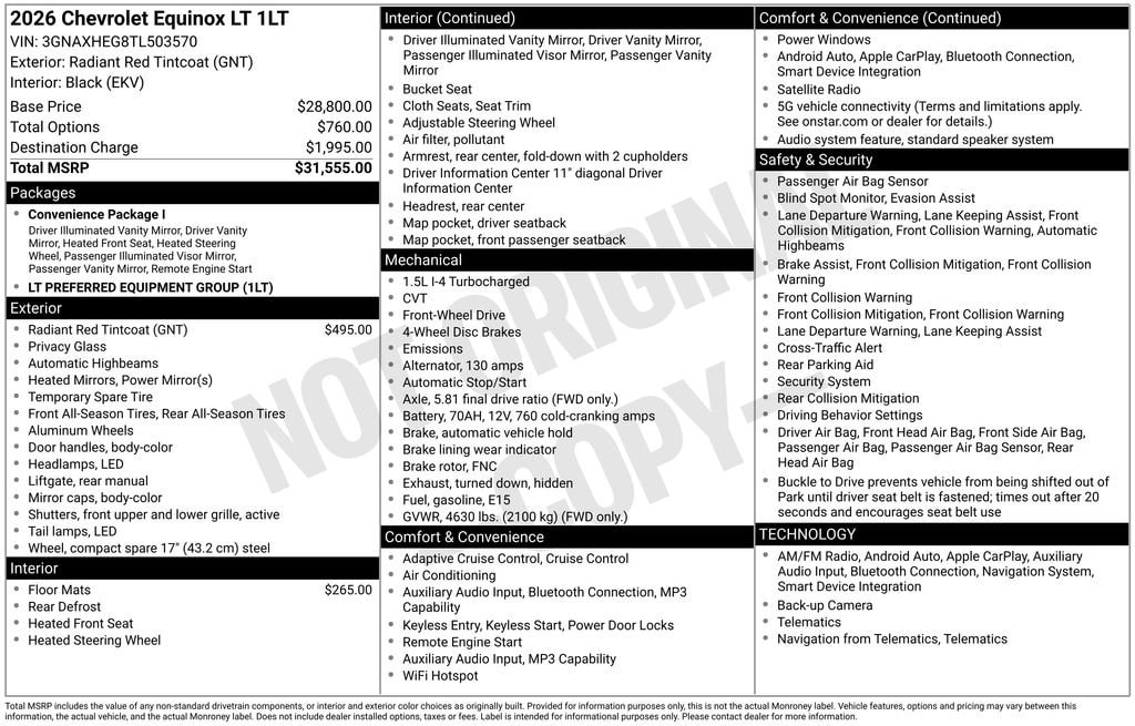 New 2026 Chevrolet Equinox LT SUV