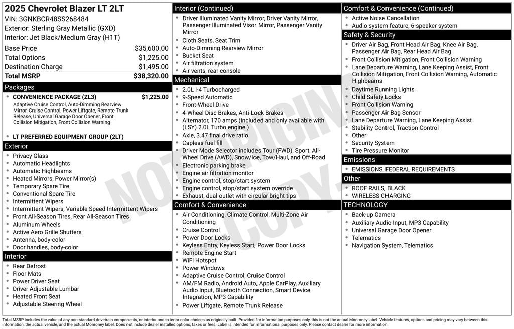 New 2025 Chevrolet Blazer 2LT SUV