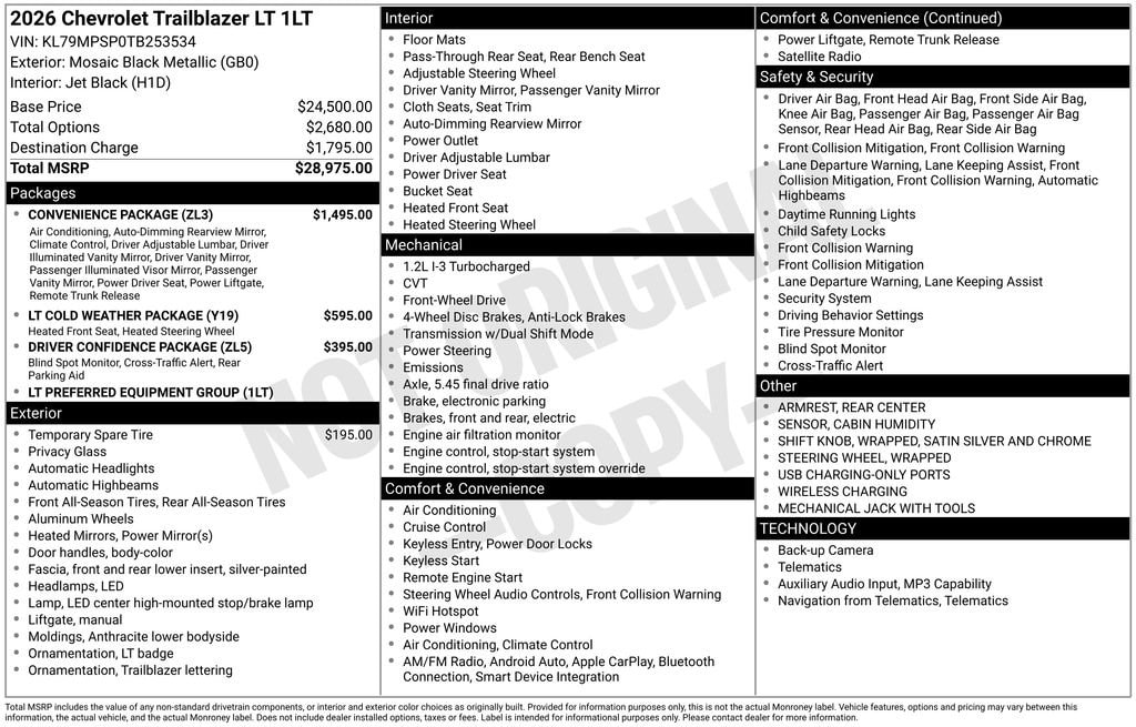 New 2026 Chevrolet Trailblazer LT SUV