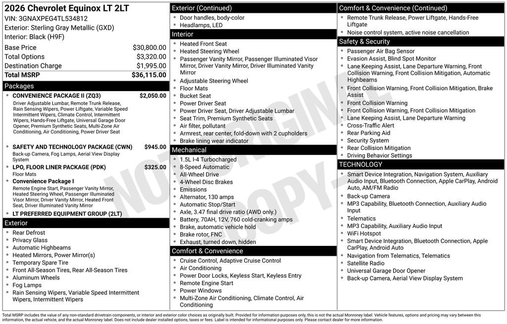 New 2026 Chevrolet Equinox LT SUV