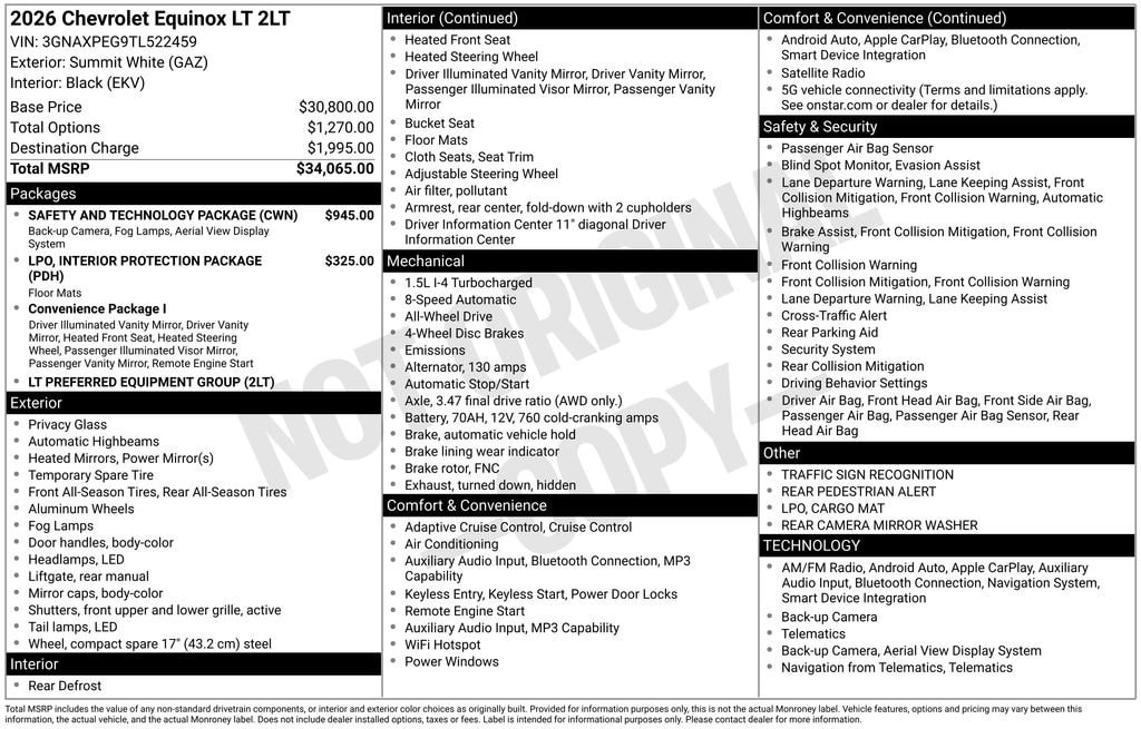 New 2026 Chevrolet Equinox LT SUV