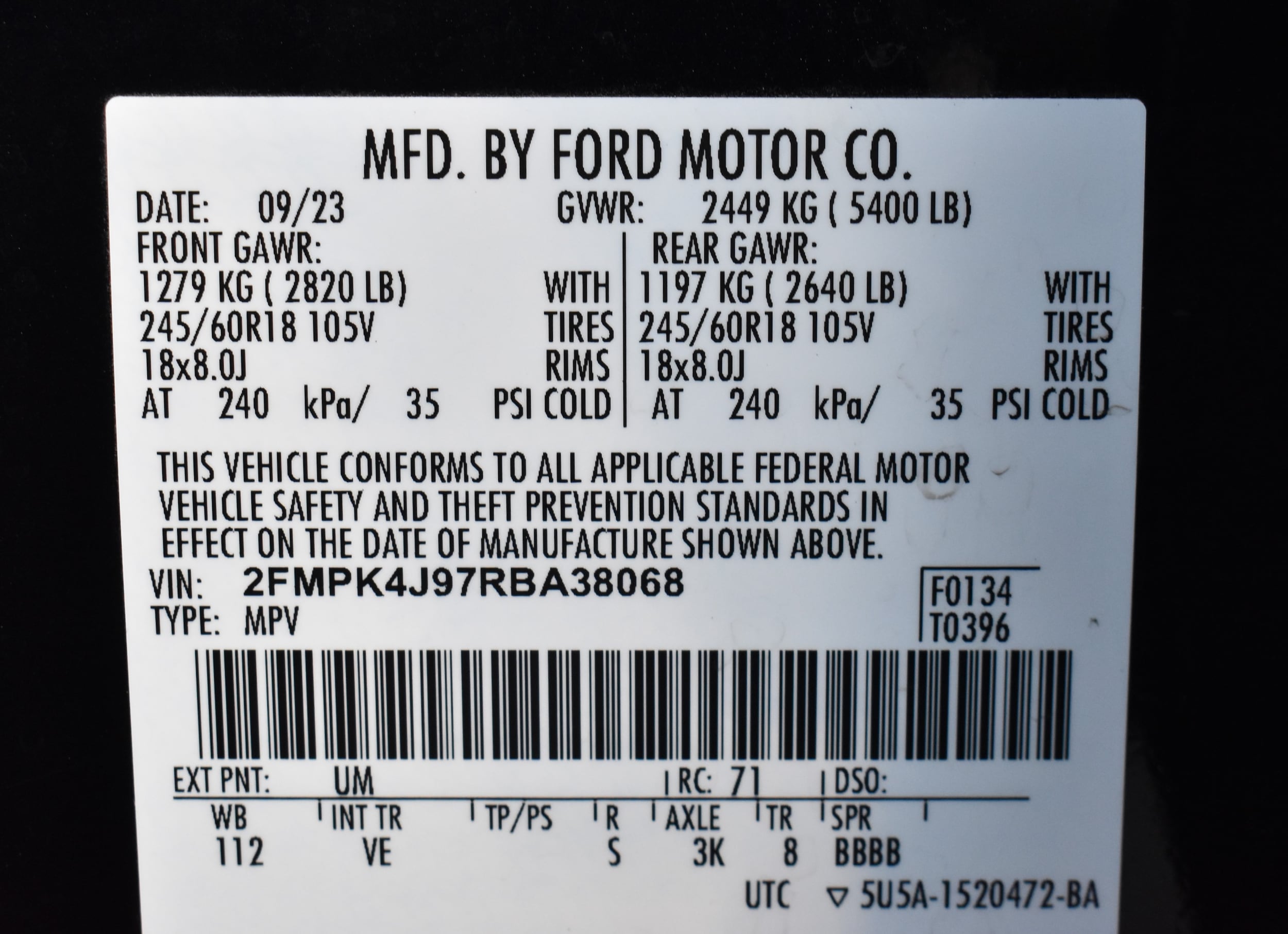 Used 2024 Ford Edge SEL with VIN 2FMPK4J97RBA38068 for sale in Yreka, CA