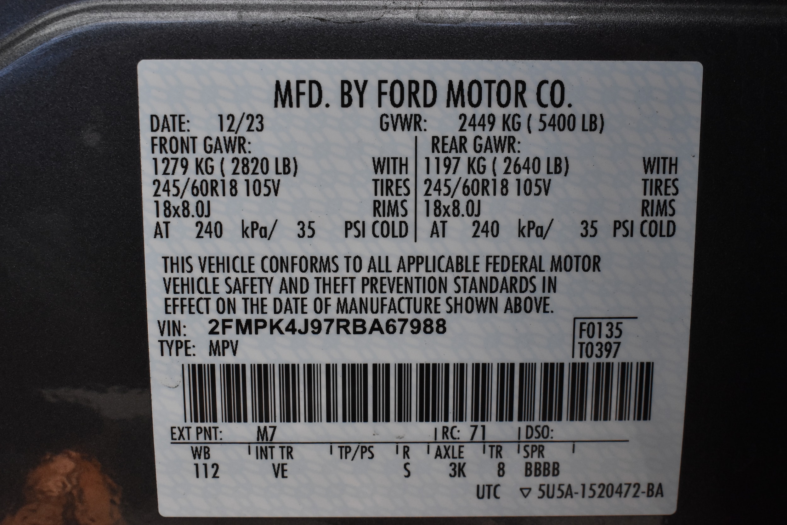 Used 2024 Ford Edge SEL with VIN 2FMPK4J97RBA67988 for sale in Yreka, CA