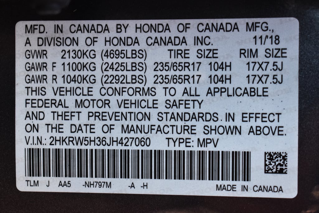 Used 2018 Honda CRV SUV LX 2WD Modern Steel For Sale in Medford