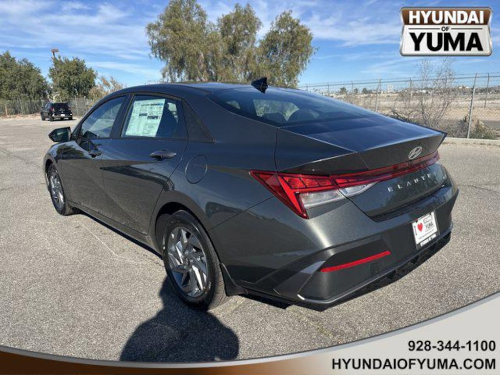 New 2026 Hyundai Elantra Hybrid Blue Sedan