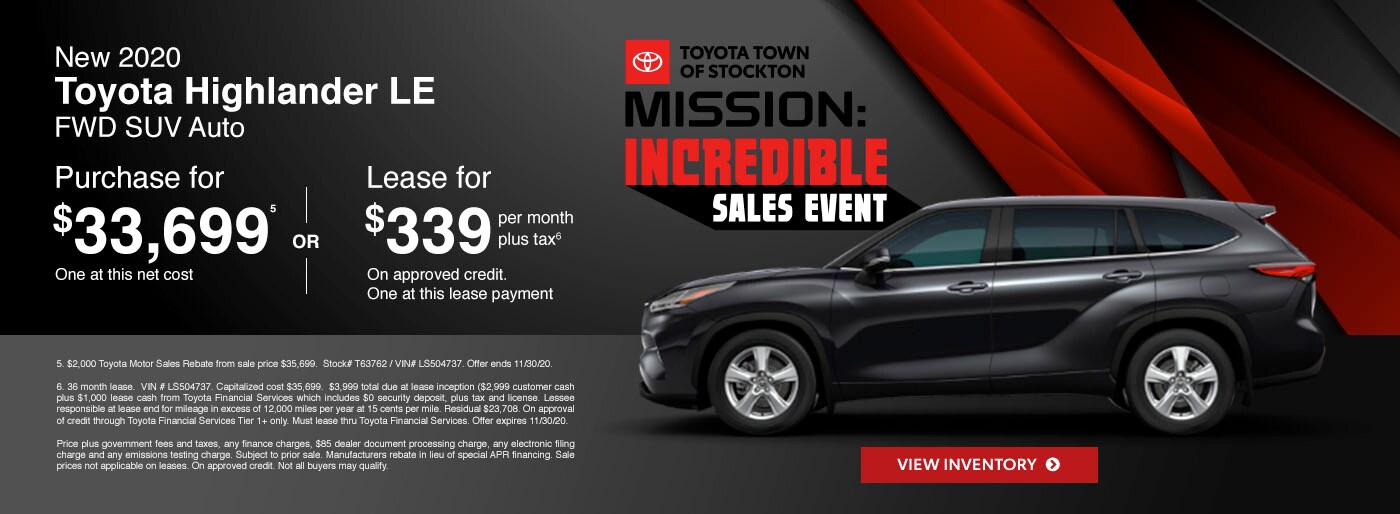 Toyota Town of Stockton Find Great Deals on New 20202021 and Pre