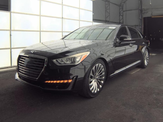 Black 2019 Genesis G90 5.0L Ultimate RWD Sedan Rear-Wheel Drive 8-Speed Automatic