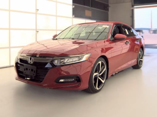 Red 2019 Honda Accord Sedan Front-Wheel Drive Continuously Variable Transmission