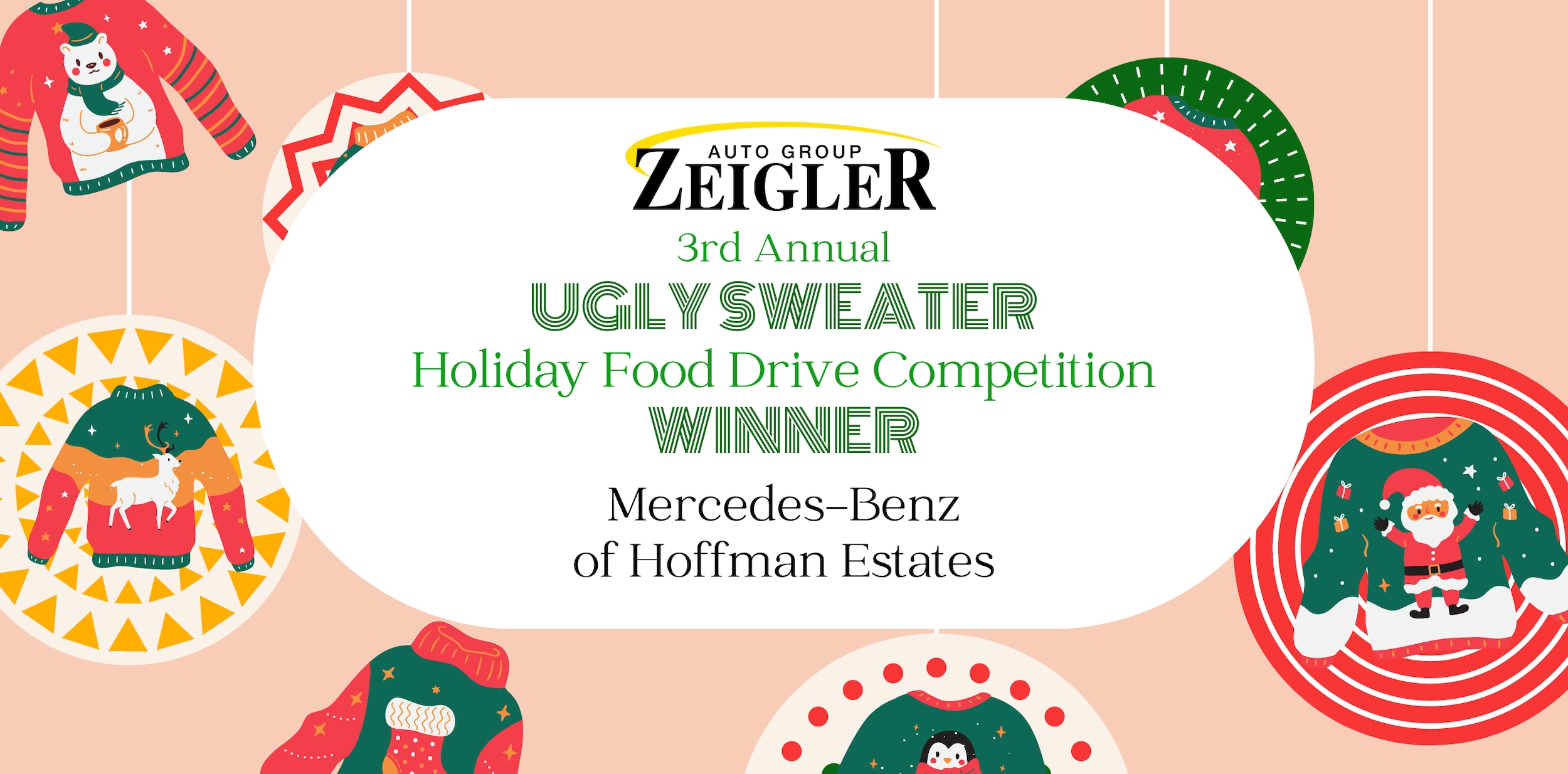 MercedesBenz of Hoffman Estates Wins Zeigler’s Annual Ugly Sweater