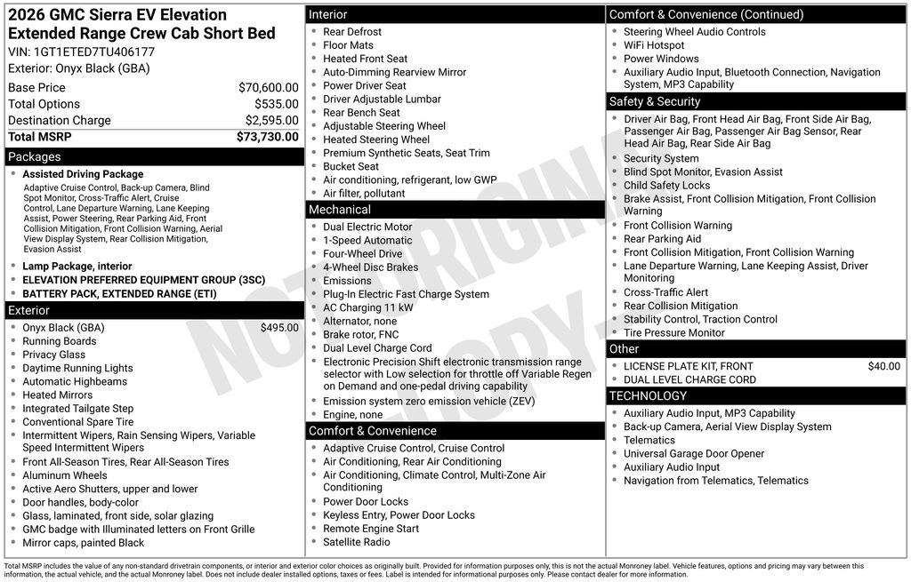 2026 GMC Sierra EV Elevation - Photo 34