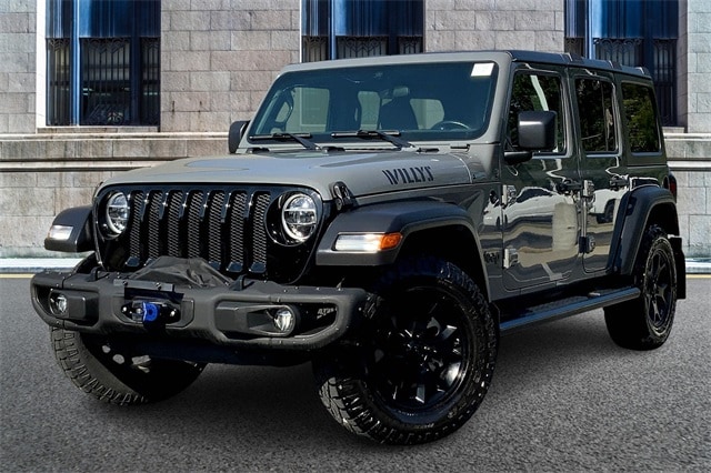 Used 2021 Jeep Wrangler Unlimited Willys with VIN 1C4HJXDN2MW593605 for sale in Downers Grove, IL