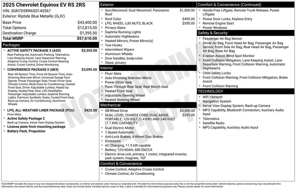 Used 2025 Chevrolet Equinox EV RS SUV