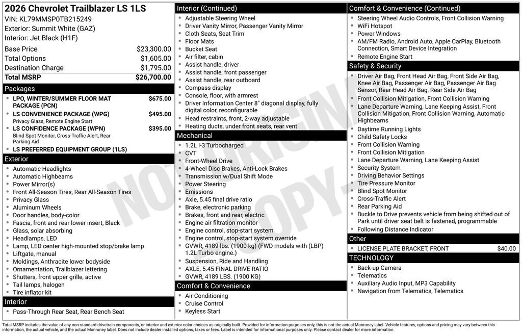 2026 Chevrolet Trailblazer LS - Photo 33