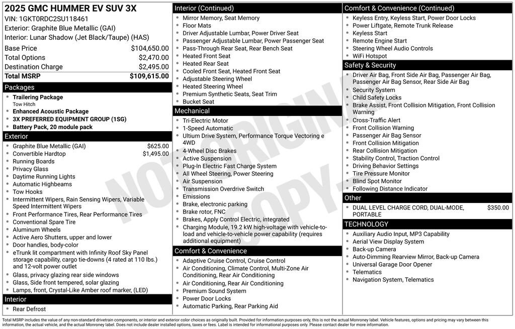 Used 2025 GMC HUMMER EV SUV 3X SUV