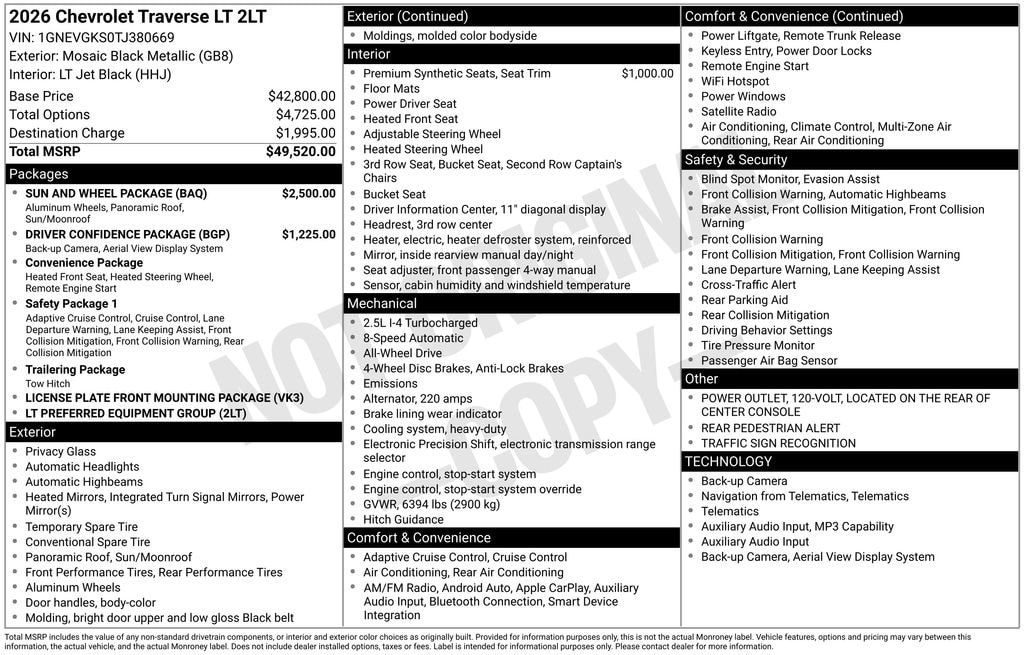 2026 Chevrolet Traverse LT - Photo 35