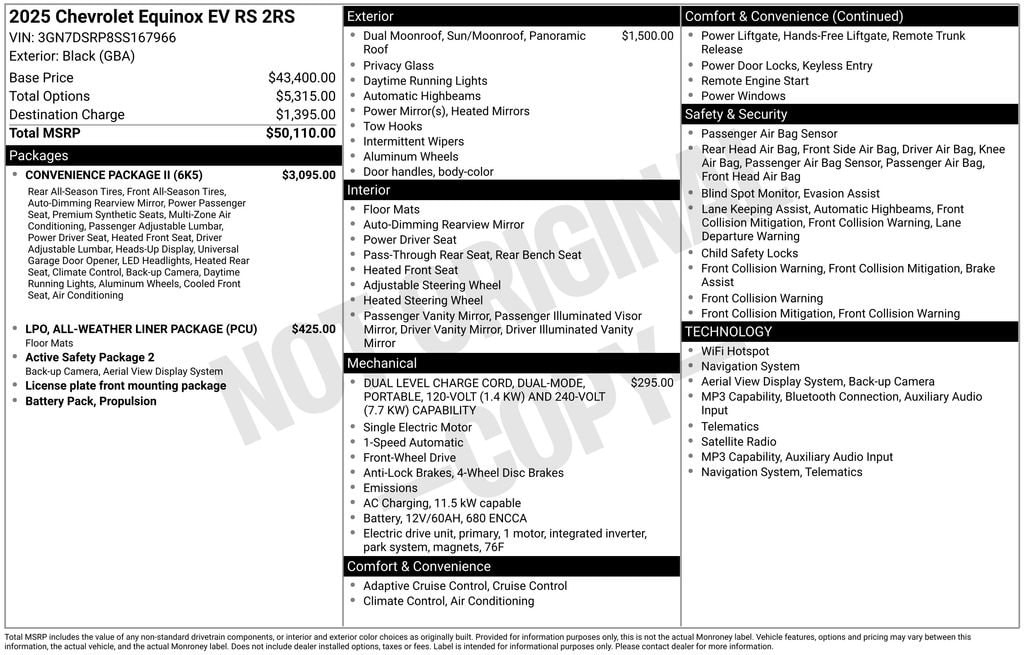 Used 2025 Chevrolet Equinox EV RS SUV