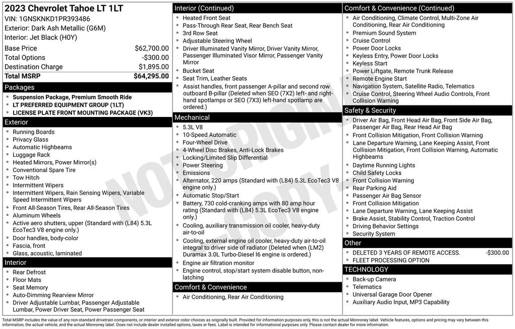 Used 2023 Chevrolet Tahoe LT SUV